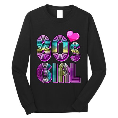 80's Birthday Party Costume Retro Vintage Gift Women Long Sleeve Shirt