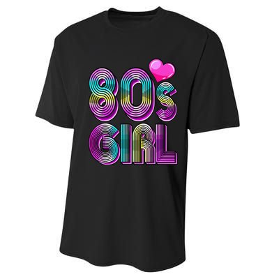 80's Birthday Party Costume Retro Vintage Gift Women Performance Sprint T-Shirt