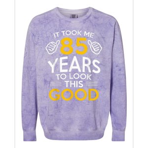 85th Birthday Present Gift, Took Me 85 Years - 85 Year Old Colorblast Crewneck Sweatshirt