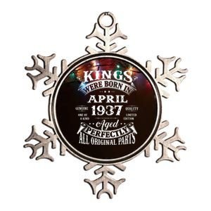  86th Birthday Present Gift Kings Born In April 1937 86 Years Old Metallic Star Ornament