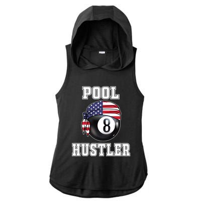 8 Ball Pool Hustler Billiards Funny Gift Pool Player Gift Ladies PosiCharge Tri-Blend Wicking Draft Hoodie Tank