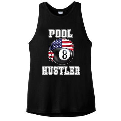 8 Ball Pool Hustler Billiards Funny Gift Pool Player Gift Ladies PosiCharge Tri-Blend Wicking Tank