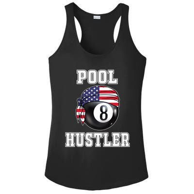 8 Ball Pool Hustler Billiards Funny Gift Pool Player Gift Ladies PosiCharge Competitor Racerback Tank