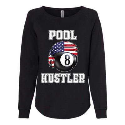 8 Ball Pool Hustler Billiards Funny Gift Pool Player Gift Womens California Wash Sweatshirt