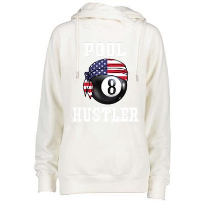 8 Ball Pool Hustler Billiards Funny Gift Pool Player Gift Womens Funnel Neck Pullover Hood