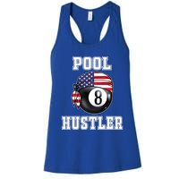 8 Ball Pool Hustler Billiards Funny Gift Pool Player Gift Women's Racerback Tank