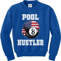 8 Ball Pool Hustler Billiards Funny Gift Pool Player Gift Kids Sweatshirt