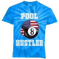 8 Ball Pool Hustler Billiards Funny Gift Pool Player Gift Kids Tie-Dye T-Shirt