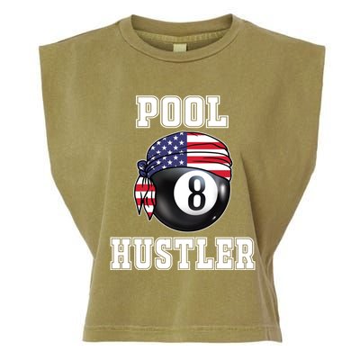 8 Ball Pool Hustler Billiards Funny Gift Pool Player Gift Garment-Dyed Women's Muscle Tee