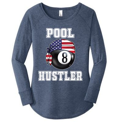 8 Ball Pool Hustler Billiards Funny Gift Pool Player Gift Women's Perfect Tri Tunic Long Sleeve Shirt