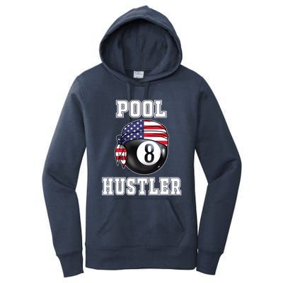 8 Ball Pool Hustler Billiards Funny Gift Pool Player Gift Women's Pullover Hoodie