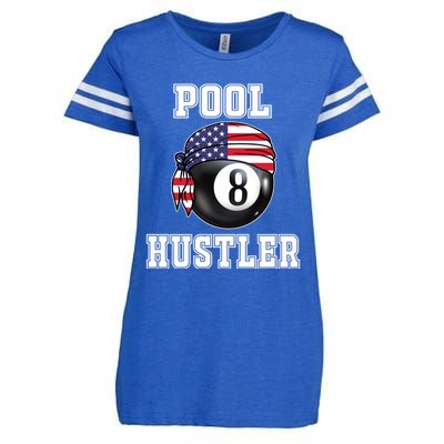 8 Ball Pool Hustler Billiards Funny Gift Pool Player Gift Enza Ladies Jersey Football T-Shirt