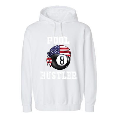 8 Ball Pool Hustler Billiards Funny Gift Pool Player Gift Garment-Dyed Fleece Hoodie