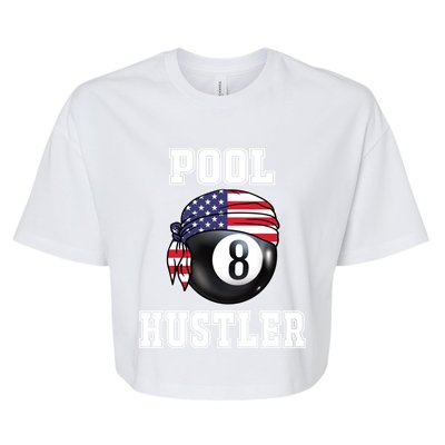 8 Ball Pool Hustler Billiards Funny Gift Pool Player Gift Bella+Canvas Jersey Crop Tee