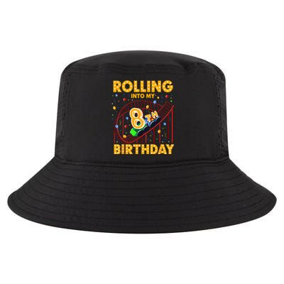 8th Birthday Rollercoaster Amusement Park Boy Girl Birthday Cool Comfort Performance Bucket Hat