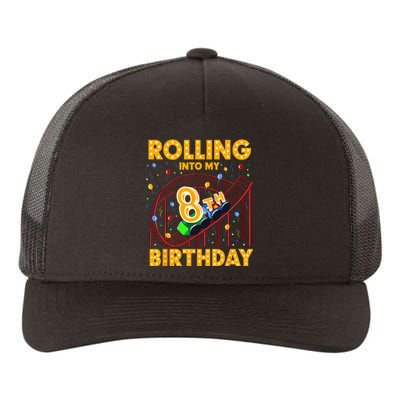 8th Birthday Rollercoaster Amusement Park Boy Girl Birthday Yupoong Adult 5-Panel Trucker Hat