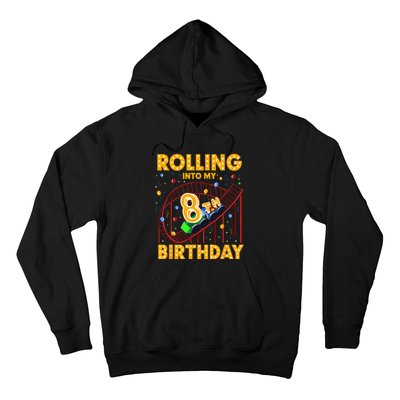 8th Birthday Rollercoaster Amusement Park Boy Girl Birthday Hoodie