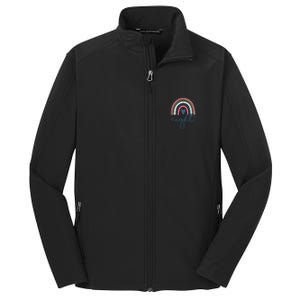 8th Birthday Rainbow Eight Year Old Cute Core Soft Shell Jacket