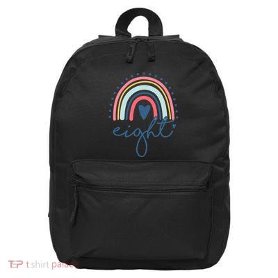 8th Birthday Rainbow Eight Year Old Cute 16 in Basic Backpack
