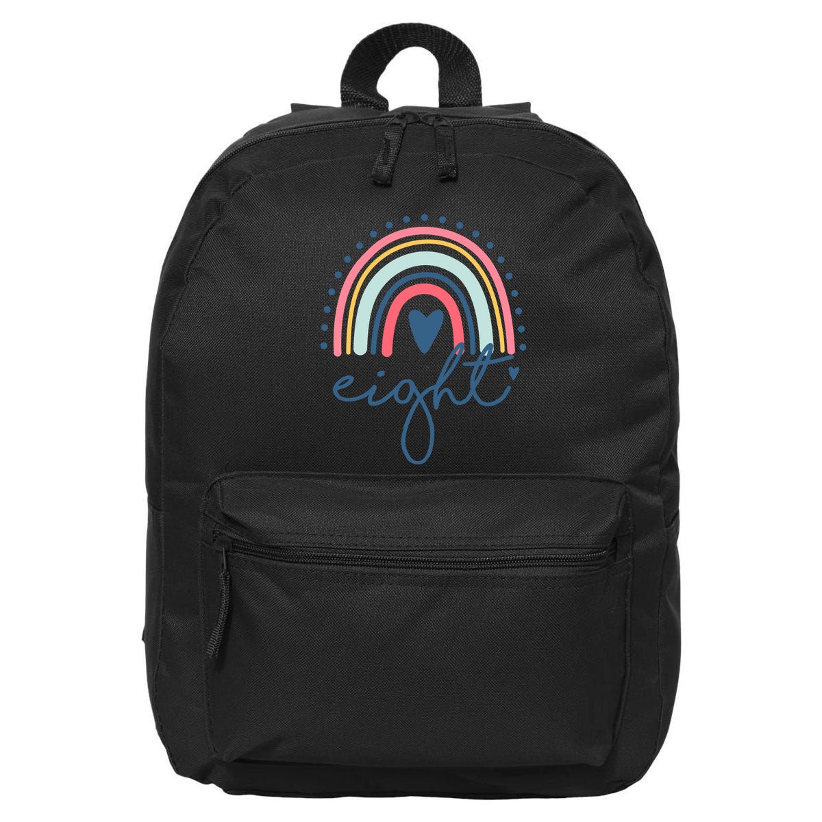 8th Birthday Rainbow Eight Year Old Cute 16 in Basic Backpack