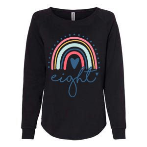 8th Birthday Rainbow Eight Year Old Cute Womens California Wash Sweatshirt