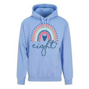 8th Birthday Rainbow Eight Year Old Cute Unisex Surf Hoodie