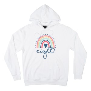 8th Birthday Rainbow Eight Year Old Cute Hoodie