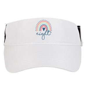 8th Birthday Rainbow Eight Year Old Cute Adult Drive Performance Visor