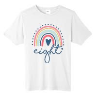 8th Birthday Rainbow Eight Year Old Cute Tall Fusion ChromaSoft Performance T-Shirt