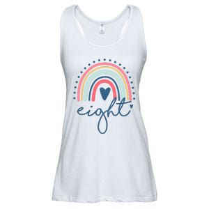 8th Birthday Rainbow Eight Year Old Cute Ladies Essential Flowy Tank