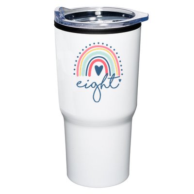 8th Birthday Rainbow Eight Year Old Cute Tumbler