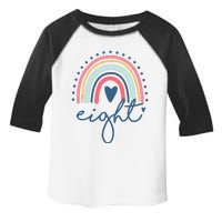 8th Birthday Rainbow Eight Year Old Cute Toddler Fine Jersey T-Shirt