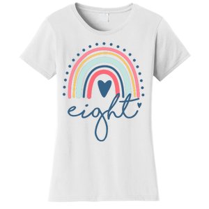 8th Birthday Rainbow Eight Year Old Cute Women's T-Shirt