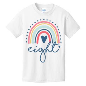 8th Birthday Rainbow Eight Year Old Cute Kids T-Shirt