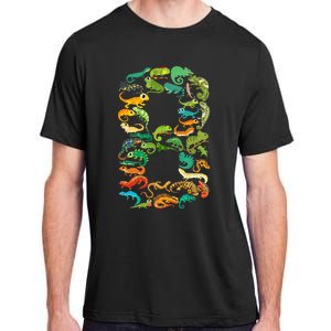 8th Birthday Reptiles Lizards Themed 8 Year Old Adult ChromaSoft Performance T-Shirt