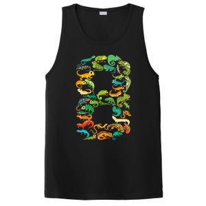 8th Birthday Reptiles Lizards Themed 8 Year Old PosiCharge Competitor Tank