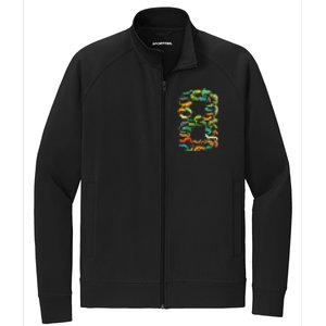 8th Birthday Reptiles Lizards Themed 8 Year Old Stretch Full-Zip Cadet Jacket