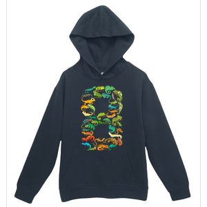 8th Birthday Reptiles Lizards Themed 8 Year Old Urban Pullover Hoodie