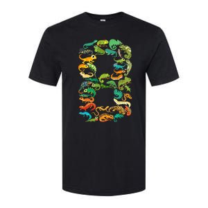 8th Birthday Reptiles Lizards Themed 8 Year Old Softstyle CVC T-Shirt