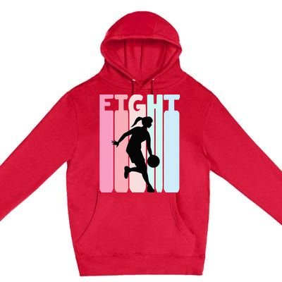 8th Birthday Retro Basketball Player 8 Years Old Eight Premium Pullover Hoodie