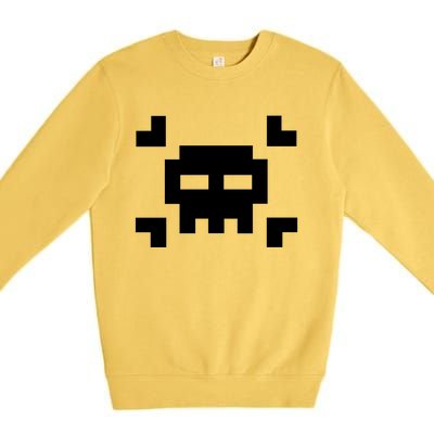 8 Bit Skull Premium Crewneck Sweatshirt