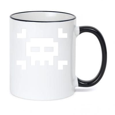 8 Bit Skull 11oz Black Color Changing Mug