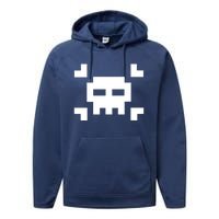 8 Bit Skull Performance Fleece Hoodie