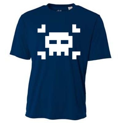 8 Bit Skull Cooling Performance Crew T-Shirt