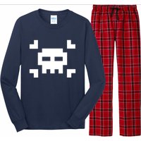 8 Bit Skull Long Sleeve Pajama Set