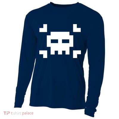 8 Bit Skull Cooling Performance Long Sleeve Crew