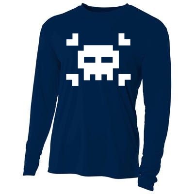 8 Bit Skull Cooling Performance Long Sleeve Crew