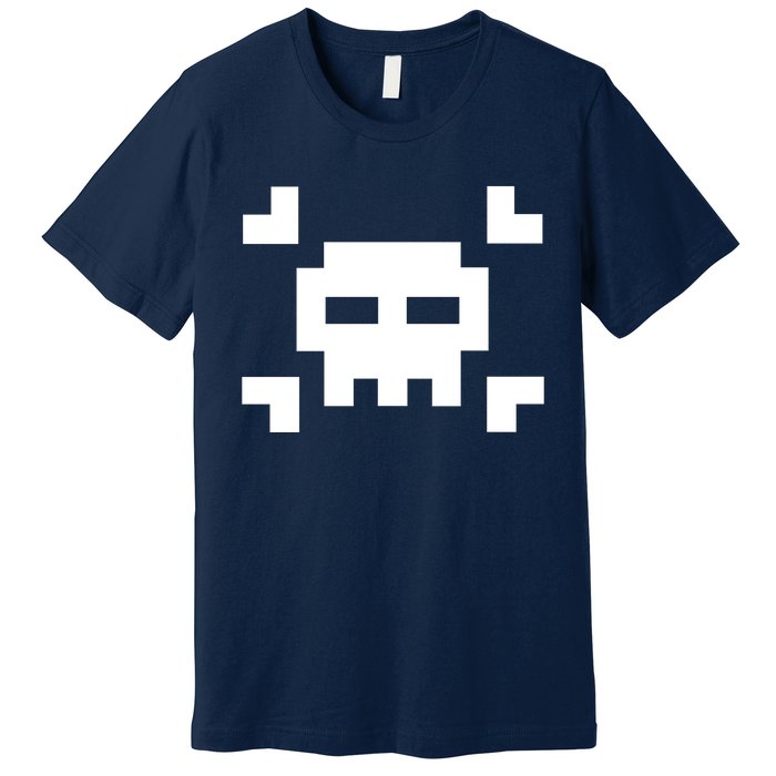 8 Bit Skull Premium T-Shirt