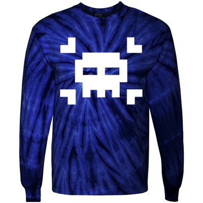 8 Bit Skull Tie-Dye Long Sleeve Shirt