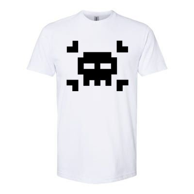 8 Bit Skull Softstyle CVC T-Shirt